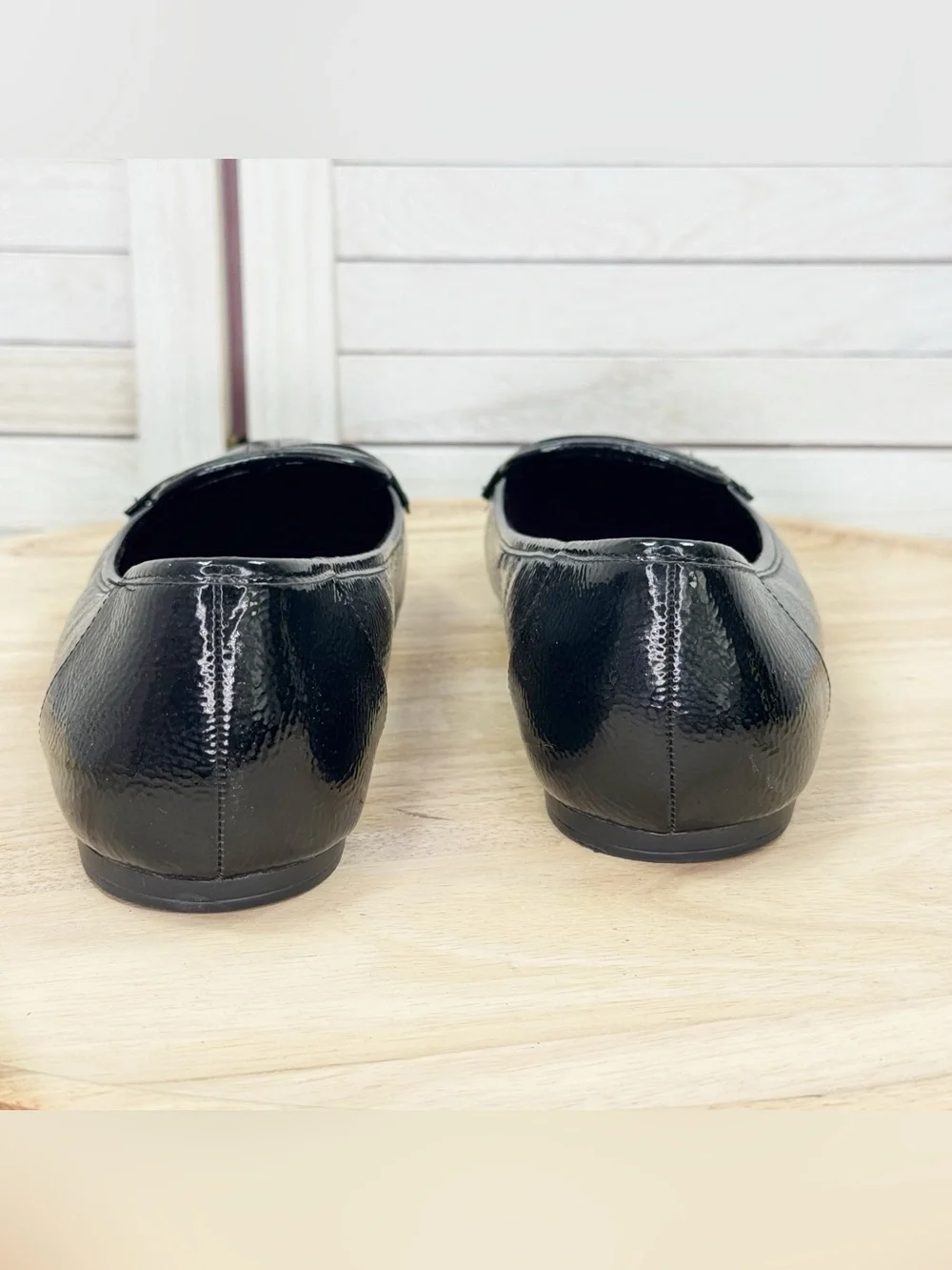 Franco Sarto Helsa Patent Leather Tassel Fringe Pointed Toe Loafers Black 11
